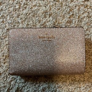 Kate Spade ♠️ Rose Gold glitter wallet